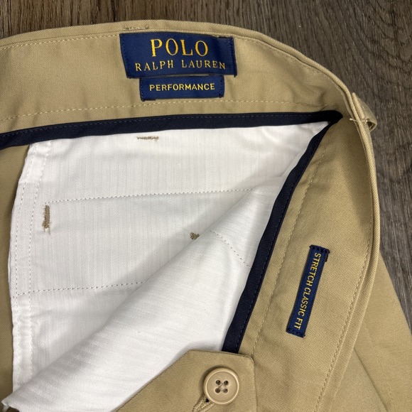 Polo Ralph Lauren Men's Performance Khaki Chinos 33x32 Stretch Classic Fit Pants - Picture 6 of 10